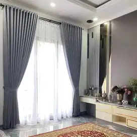 Beli Gorden Blackout Pasang Skat Klinik Hordeng Pintu Gordyn Vitrase