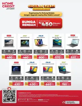 Melayani kredit laptop merk apa saja cukup dengan KTP asli dan HP saja