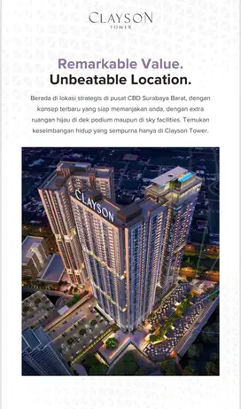 Apartemen Clayson Pakuwon Mall Surabaya