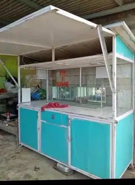 Dijual gerobak murah BU, Gerobak bekas jualan jus buah masih bagus