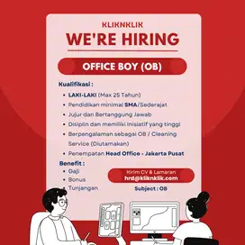 Lowongan Pekerjaan Helper/OB