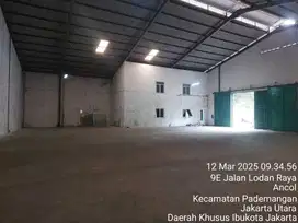 For SALE  GUDANG berikut kantor di  Jln Lodan Raya