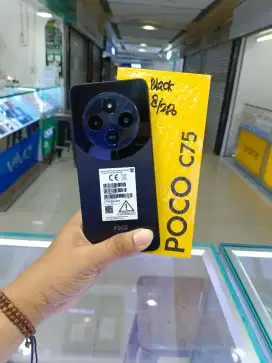 Poco C75 8/256 Black Super Duper Like New 100% Garansi Resmi Xiaomi