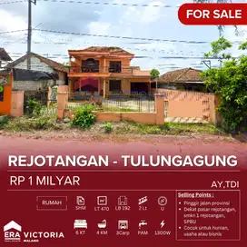 Rumah Pinggir Jalan Provinsi Lahan Luas Dekat Pasar Rejotangan, SMKN 1