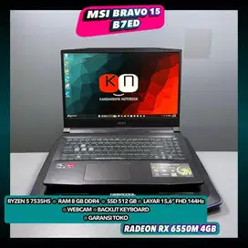 Msi Bravo 15 B7ED Ryzen 5 7535HS RX6550M Ram8GB Ssd512GB 15,6inch