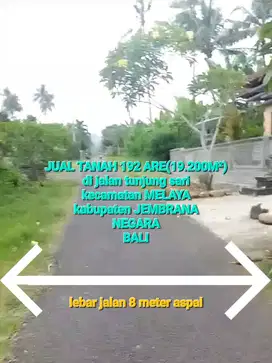 Jual TANAH cck utk perumahan/kavling, MELAYA JEMBRANA NEGARA BALI