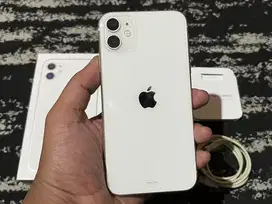 iPhone 11 64Gb White Ex iBox Fullset Original No Minus COD Bandung