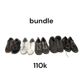 jual bundling sepatu tidak terpakai, under armour, gmx, pantoepel