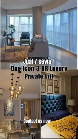 Dijual/ disewakan Apartement One icon 3 BR Private Lift