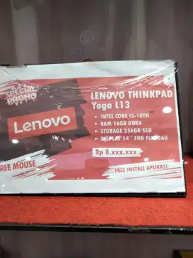 Lenovo thinkpad yoga L13 bisa cicilan tanpa survey