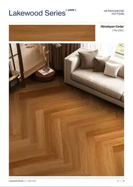 SPC Lakewood Wood | Lantai SPC 6mm | Herringbone