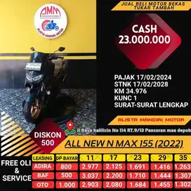 YAMAHA ALL NEW N MAX 155 2022/ DP 500RB / KM 34RB
