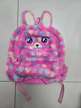 Tas sekolah bulu lucu merk Smiggle asli.
