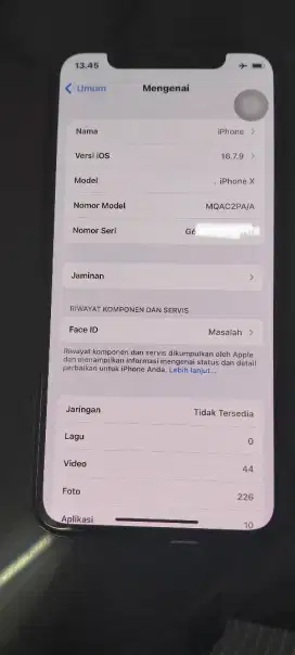 Hp iPhone x 64gb pa/a