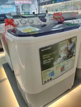 Promo cicilan Sharp Mesin cuci 2 tabung 9kg