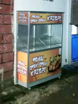 Di Jual Gerobak Tahu Krispy & Otak2 + perlengkapan kompor, wajan dll