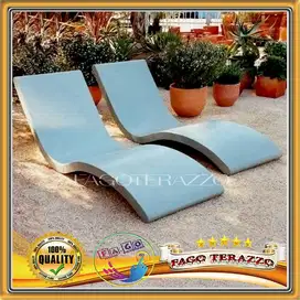 Bangku Kolam Renang Teraso Lounger Minimalis Terazzo Marmer