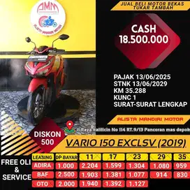 HONDA VARIO 150 EXCLSV 2019 / DP 1 JUTA / KM 35RB