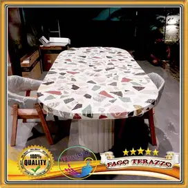 Meja terrazzo mewah | Meja makan cafe Furniture Marmer