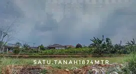 Dijual tanah luas matang padat pinggir jalan dekat kota