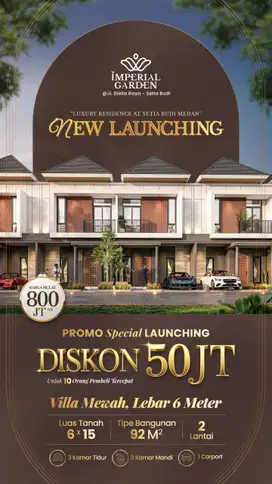 Dijual Rumah Baru Daerah Setiabudi Komplek Imperial Garden