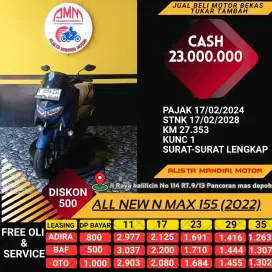 ALLL NEW N MAX 155  TH 2022 PLAT TANGERANG KREDIT DP 500