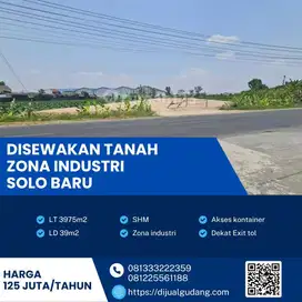 Tanah sewa pusat kota Solobaru sangat strategis aset langka luas 3975m