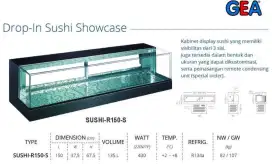 Sushi Showcase GeA model drop in sushi R-150s MURAH
