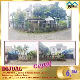 DIJUAL RUMAH HOEK 2 LANTAI TAMAN PALEM LESTARI JAKARTA BARAT