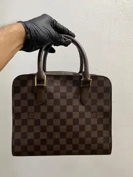 Tas wanita louis vuitton handbag triana ebene damier good quality