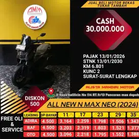 YAMAHA ALL NEW N MAX NEO TH 2024 KM LOW KUNCI 2 BODY MULUSS LIKEK NEW