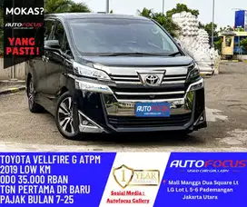 Toyota Vellfire 2.5 G AT Hitam Metalik 2019 Low Km 35rban