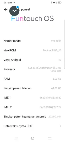 Dijual Vivo v11 6/64