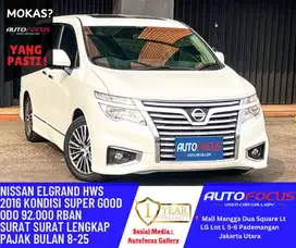 Nissan Elgrand HWS 2.5 AT Putih metalik 2016 Low Km