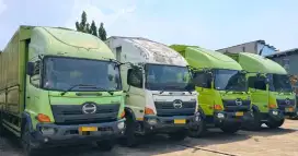 Minimal 2 unit MURAH Hino lohan tronton 6x2 FL 235 JW Wing box 2018
