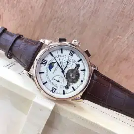 Jam tangan automatic pria chrono tgl tali kulit 58152