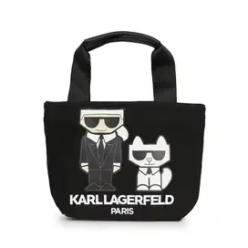 KARL LAGERFELD KRISTEN Canvas Crossbody Bag Black Tas Selempang Wanita