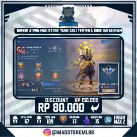 JUAL AKUN MLBB KOLEKTOR AHLI 4 | CC BADANG