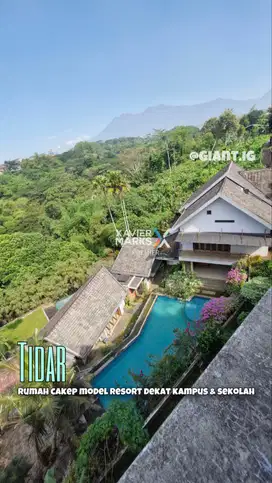 Rumah mewah konsep Resort dan kolam renang di Tidar Malang