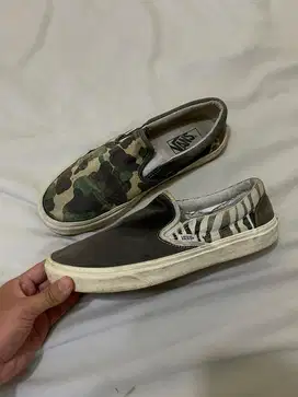Vans Slip on Mismatch Camo Zebra