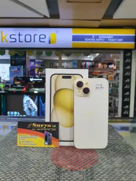 Iphone 15 128 GB iBox Second Yellow Fullset Murah