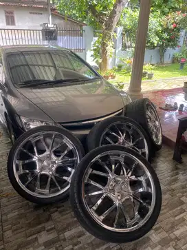 Velg R22 mewah & Ban tebal 85%