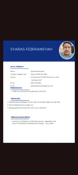 Info loker driver truk