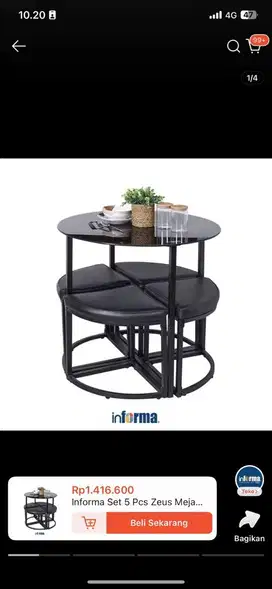 meja makan bulat informa