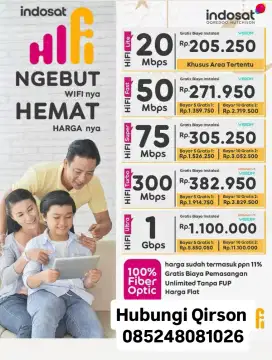 Pasang baru Wifi HIFI Indosat