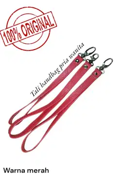 Tali Pendek Kulit Asli, Untuk Pouch handbag Pria Wanita