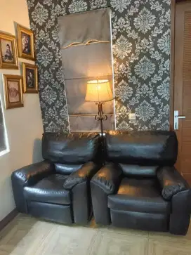 SOFA KULIT ASLI 2 SEATER RECLINING SELONJORAN