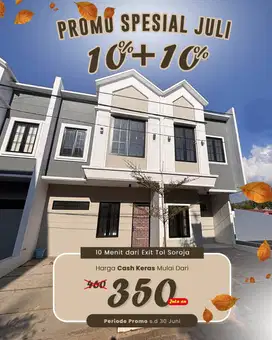 Rumah Siap huni Bandung Dekat Tol soroja Kopo DP 5 Juta All in