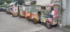 GEROBAK es buah/es jeruk/gorengan/bakso/tahu/sosis/telor