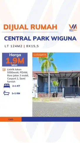 Dijual Rumah Central Park Wiguna – Row 3 Mobil, SHM, Timur SBY